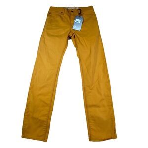 Denizen From Levi's 216 Jeans Mens 16 Mustard Yellow Skinny Fit Extra Slim New